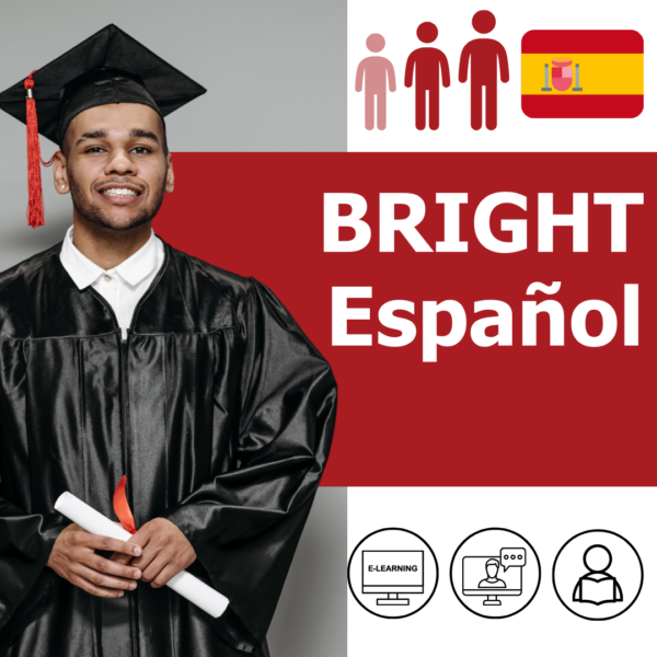 Online-Prüfungsvorbereitungskurs für die spanische Sprache „BRIGHT Español“.