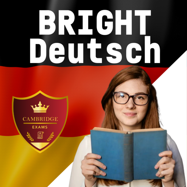 German language "BRIGHT Deutsch" exam preparation course online, osoba ucząca się na egzamin Bright Deutsch