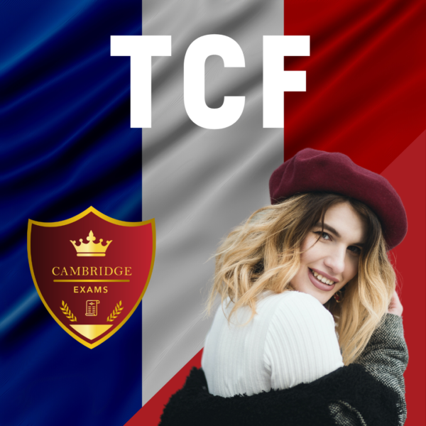 French language "TCF" online exam preparation course, osoba ucząca się na egzamin TCF