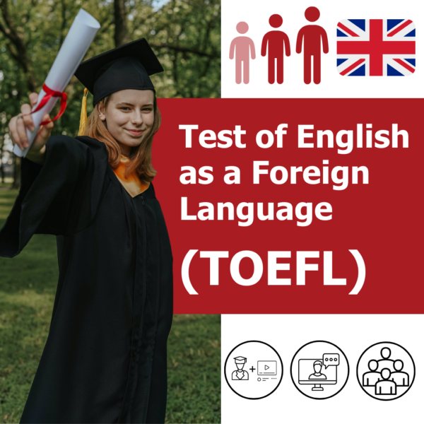 Intenzivní přípravný kurz na zkoušku TOEFL online s nerodilým mluvčím
