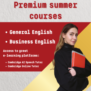 Premium package General English or Business English language courses online at levels from A1 to C1 (for beginners, intermediate, and advanced students) with a Non-Native or native speaker