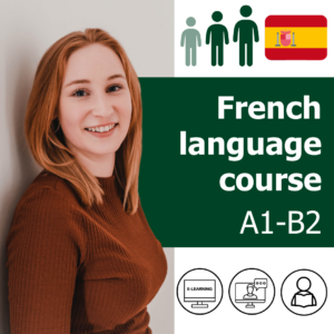 Spanish language course online (at levels A0, A1-A2 and B1-B2) on an e-learning platform