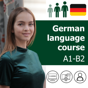 German language course online (at levels A1-A2 and B1-B2) on an e-learning platform
